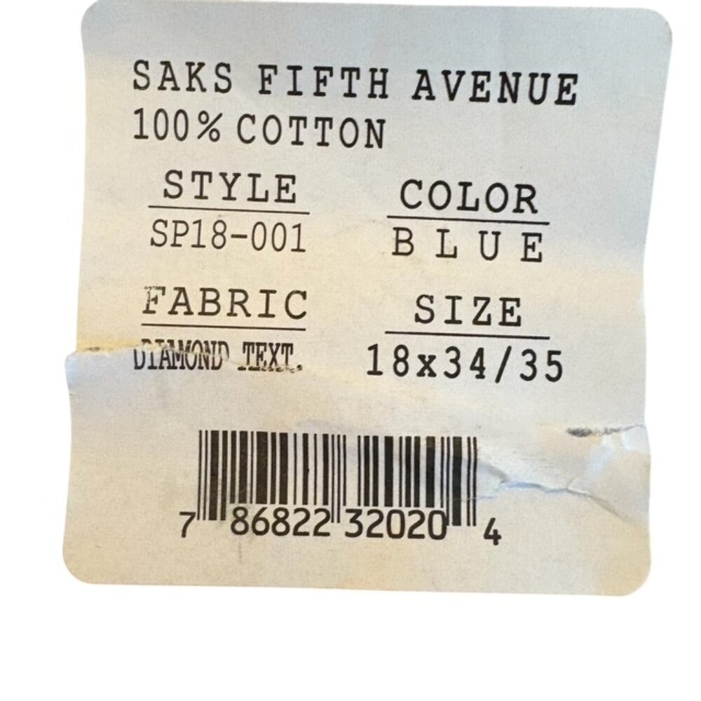 Saks Fifth Avenue Men's Blue Classic Fit black label dress shirt 18 X 34/35 - Picture 4 of 6